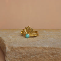 Sun Ray Stacking Ring Set Turquoise