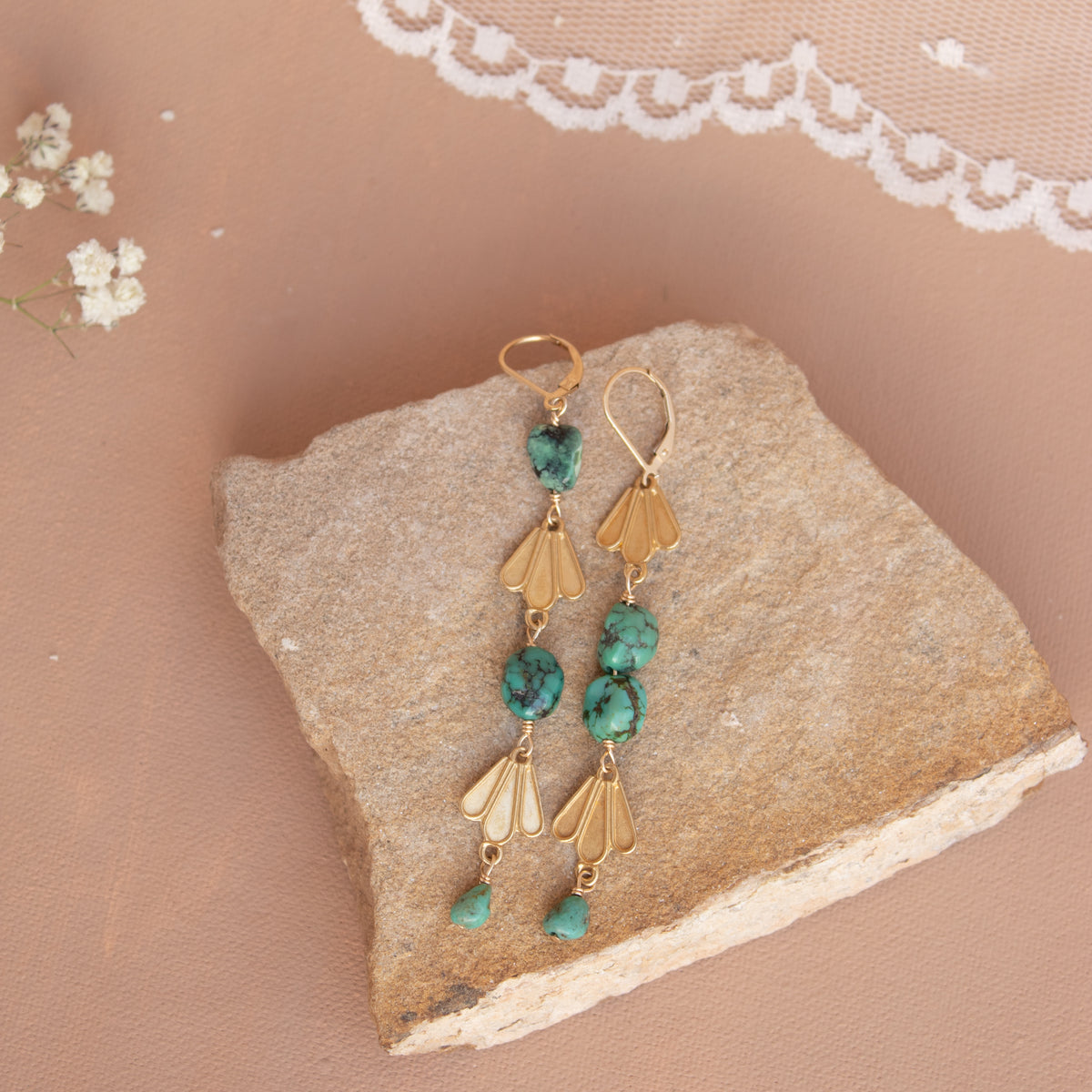 3 Rays Asymmetrical Earrings