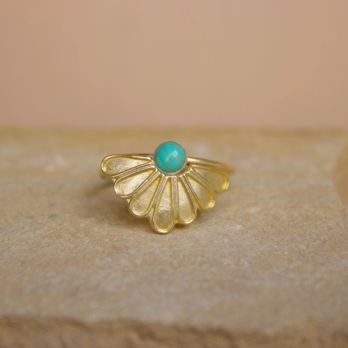 Sun Ray Stacking Ring Set Turquoise
