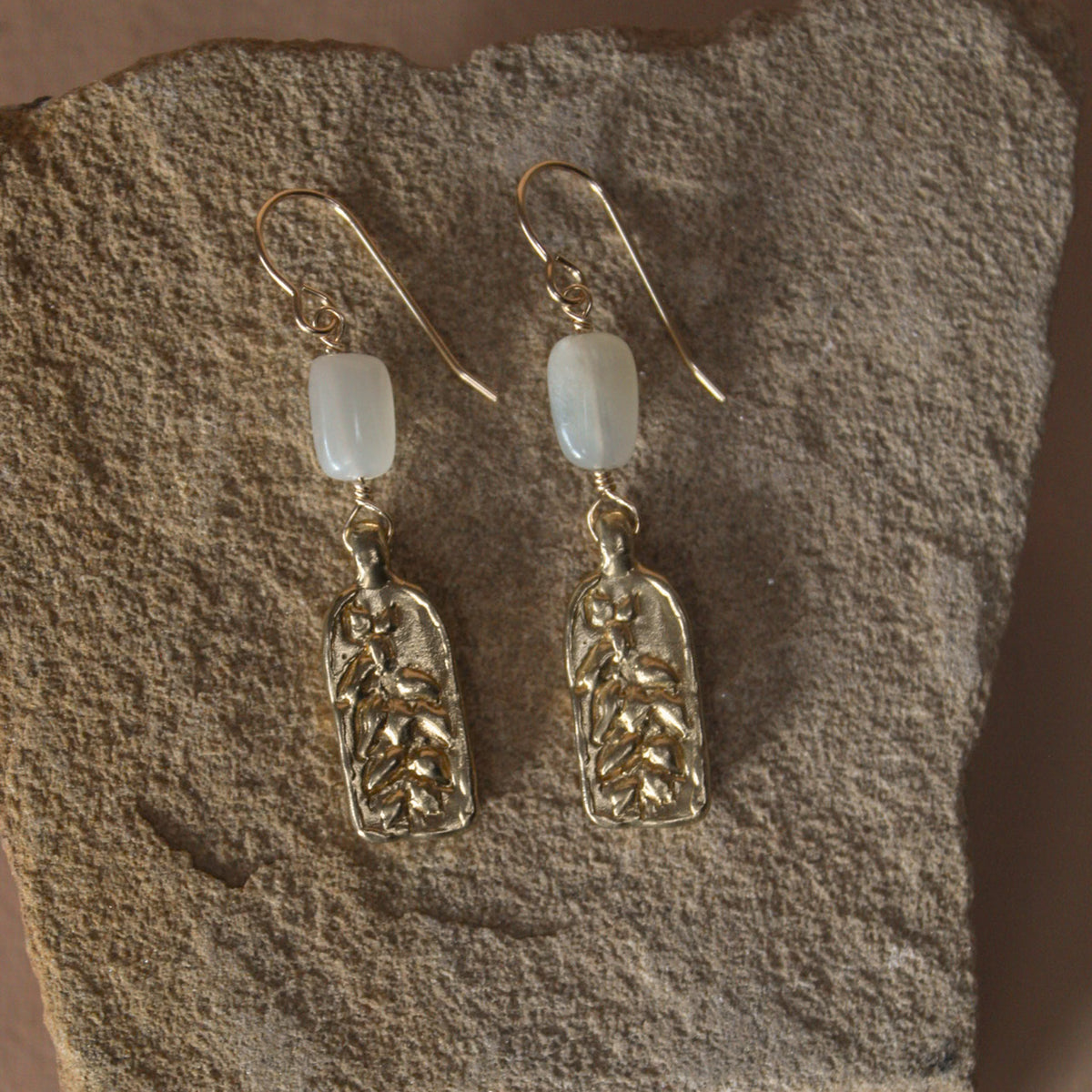 Yucca & Moonstone Dangles