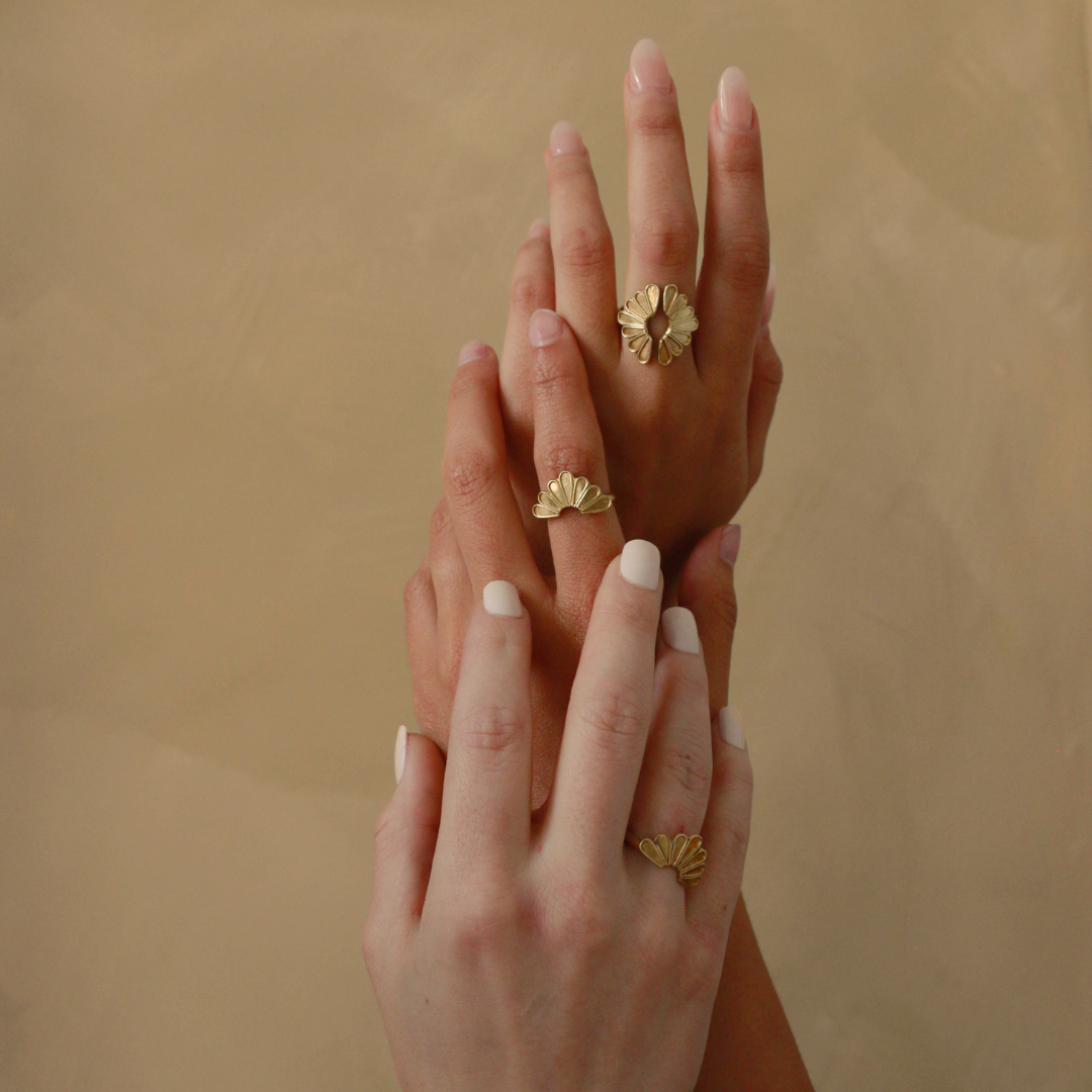 Sun Ray Stacking Ring