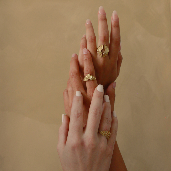 Sun Ray Stacking Ring