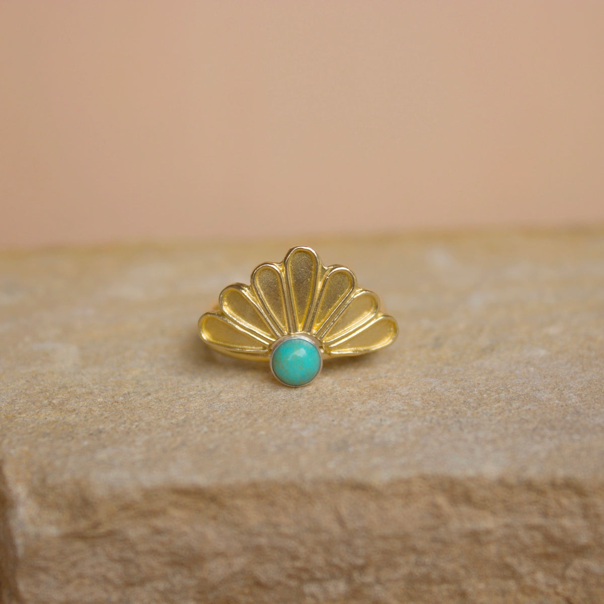 Sun Ray Stacking Ring Set Turquoise