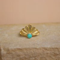 Sun Ray Stacking Ring Set Turquoise