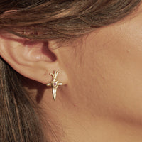 Daggers with Heart Garnet Posts