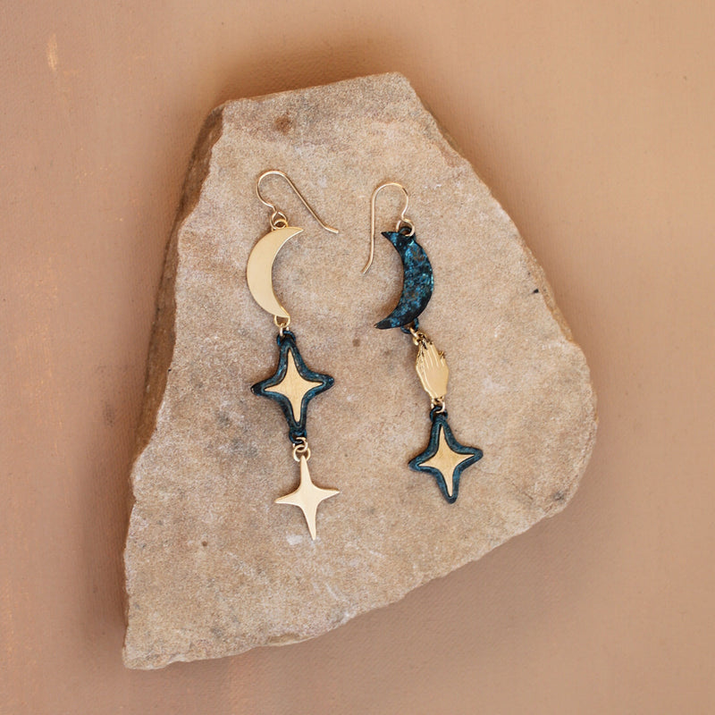 Dreamer Moon & Stars Dangles