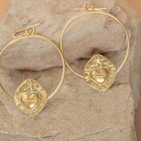 Sacred Heart Sparkle Hoops