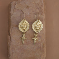 Sacred Heart & Dagger Earrings