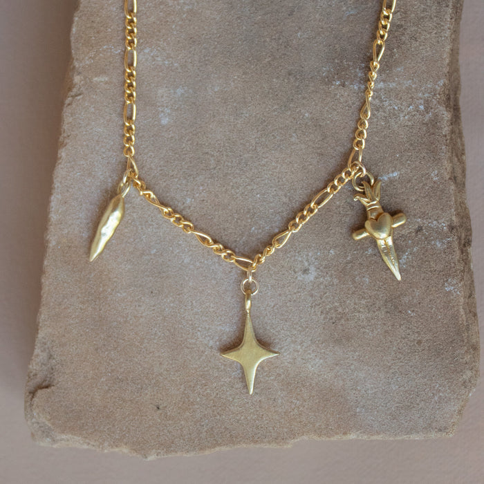 Star, Chile, Dagger Charm Necklace