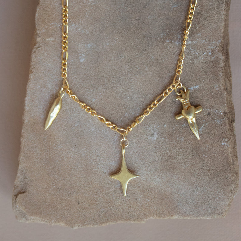 Star, Chile, Dagger Charm Necklace