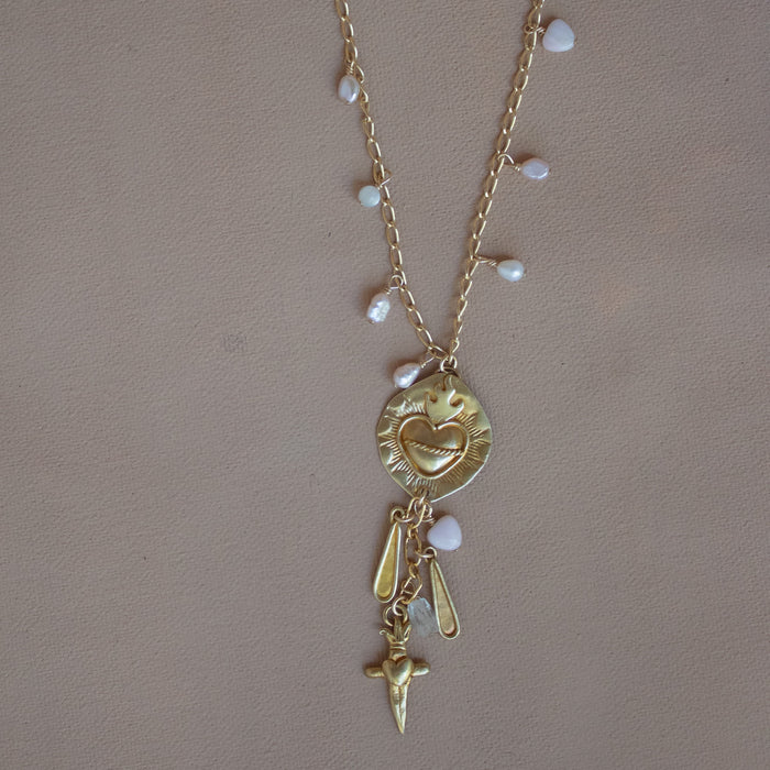 Sacred Heart Charm Lariat