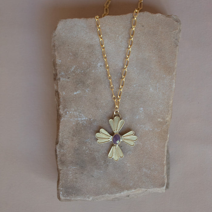 Ruby Cross Necklace