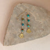 Long Turquoise 3 Rays Dangles