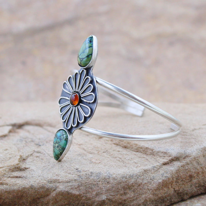 Amber & Turquoise Divinity Cuff