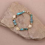 3 Rays Turquoise Charm Bracelet