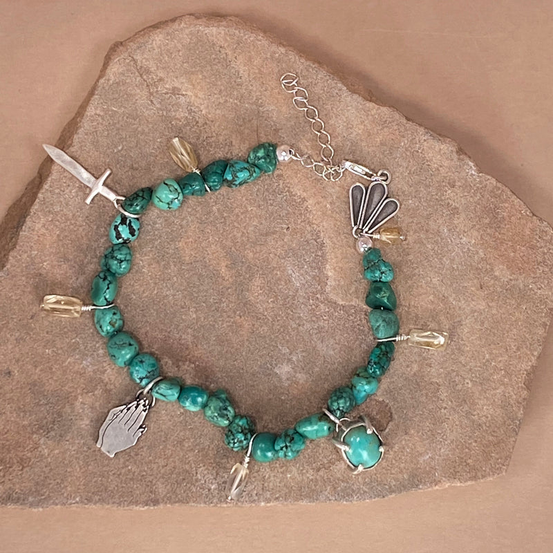 Turquoise Charms Bracelet