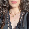 Tigers Eye Praying Hands Charm Necklace