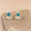 7 Rays Ear Jackets Turquoise